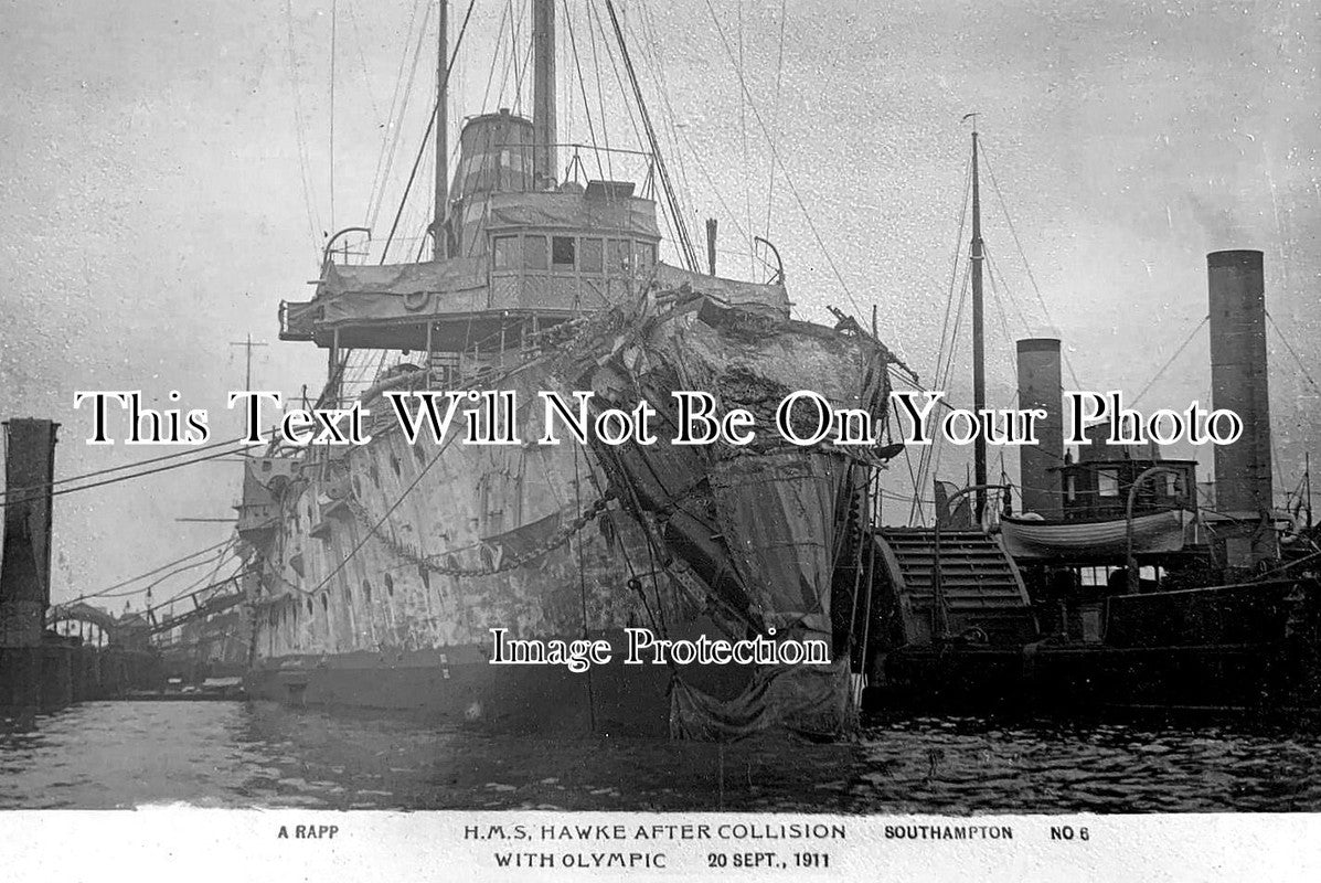 HA 5580 - HMS Hawke RMS Olympic Collision, Southampton, Hampshire