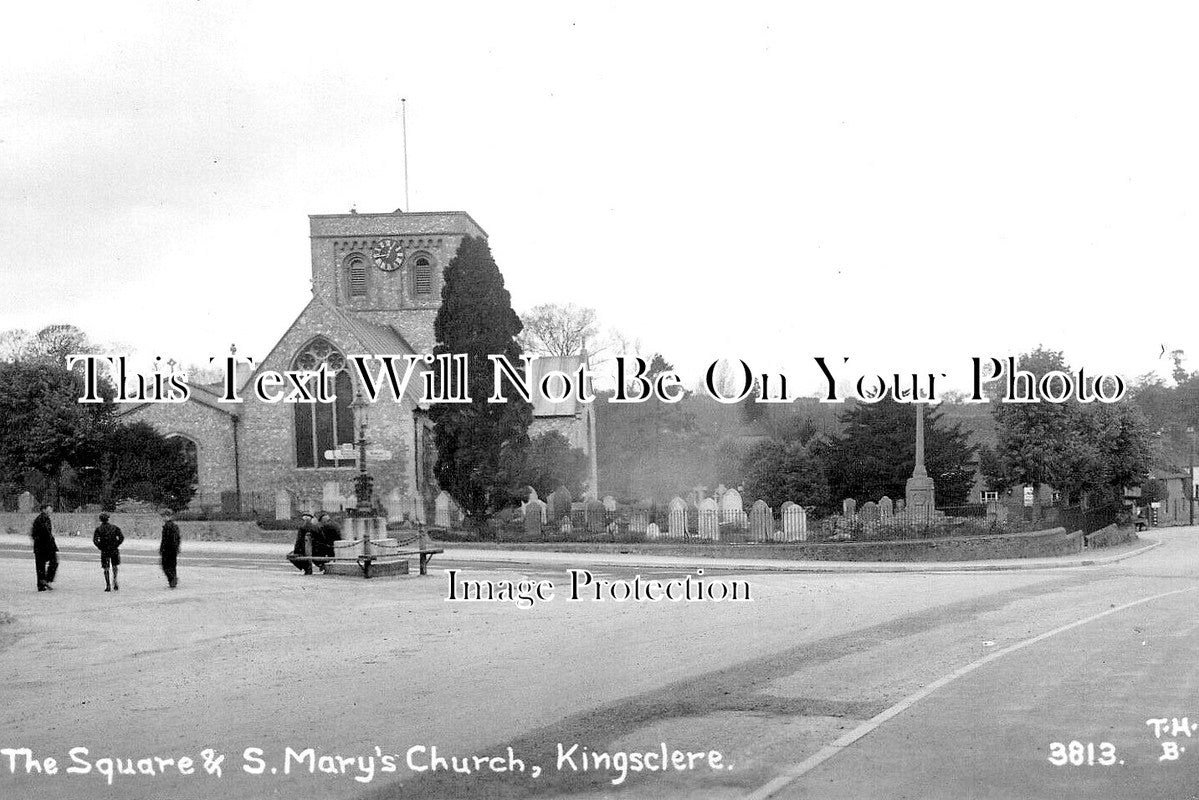 HA 5687 - The Square & St Marys Church, Kingsclere, Hampshire