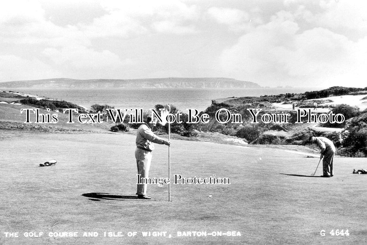 HA 5716 The Golf Course & Isle Of Wight, Barton On Sea, Hampshire JB Archive