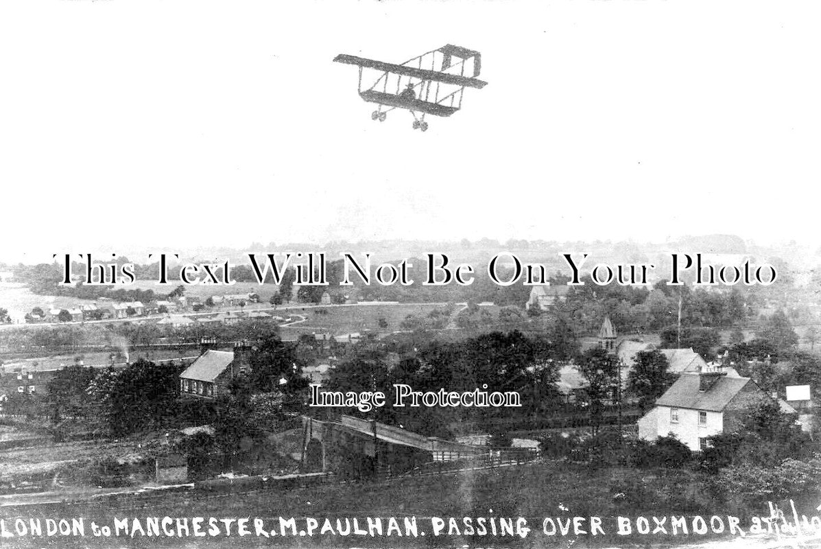 HF 1445 - Aviator M Paulhan Passing Over Boxmoor, Hertfordshire 1910