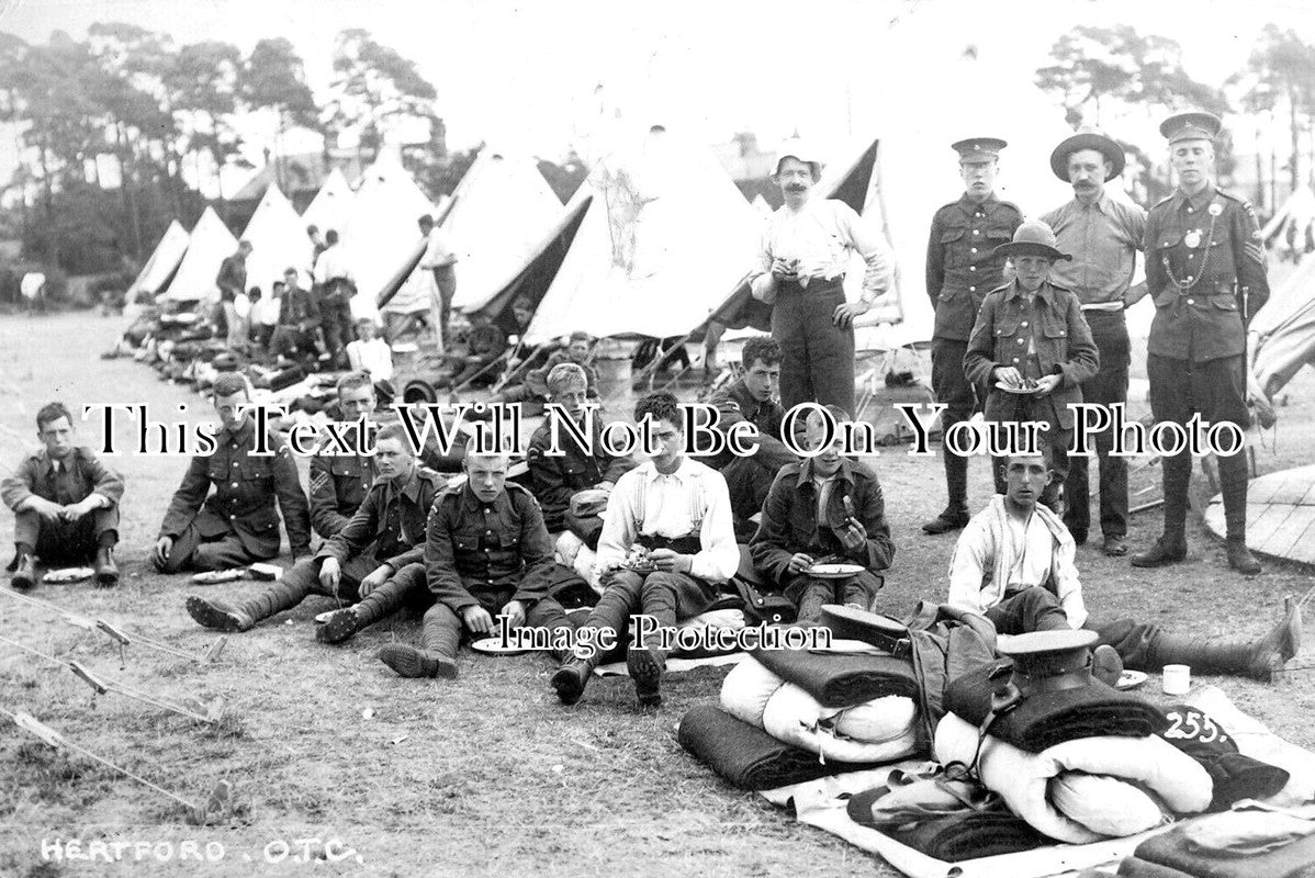 HF 1471 - The Hertford Officers Training Corp At Camp, Hertford 1911