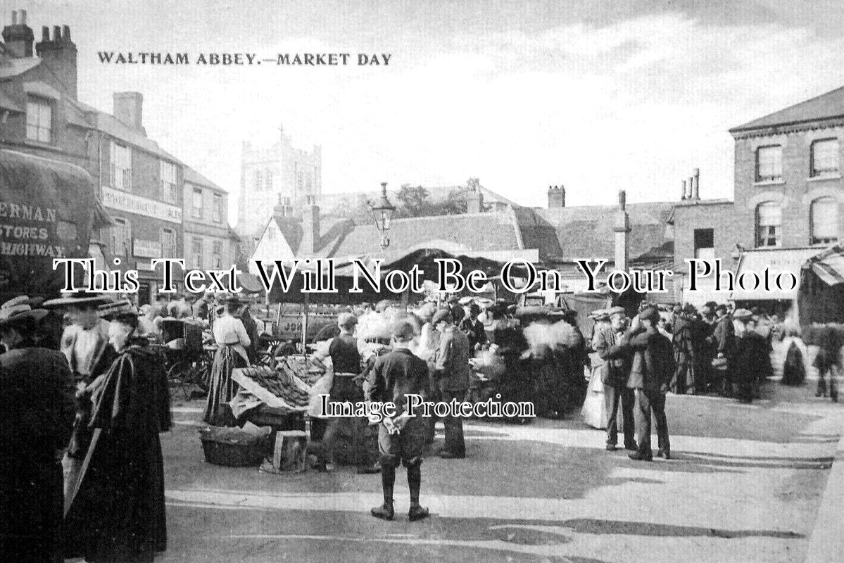 HF 1894 - Market Day, Waltham Abbey, Hertfordshire c1905