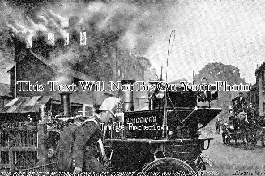 HF 555 - Fire At Morrison Jones', Watford, Hertfordshire 1910