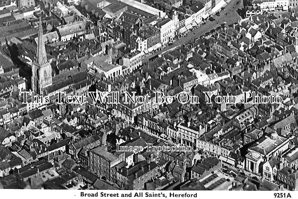 HR 130 - Broad Street & All Saint's, Hereford, Herefordshire Aerial View