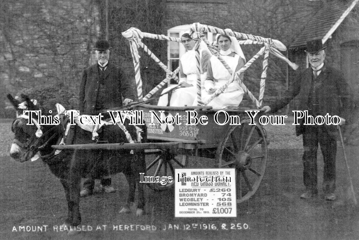 HR 231 - Red Cross Donkey, Bosbury, Herefordshire 1916