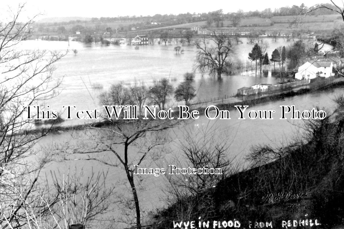 HR 338 - Wye In Flood From Redhill, Herefordshire c1929