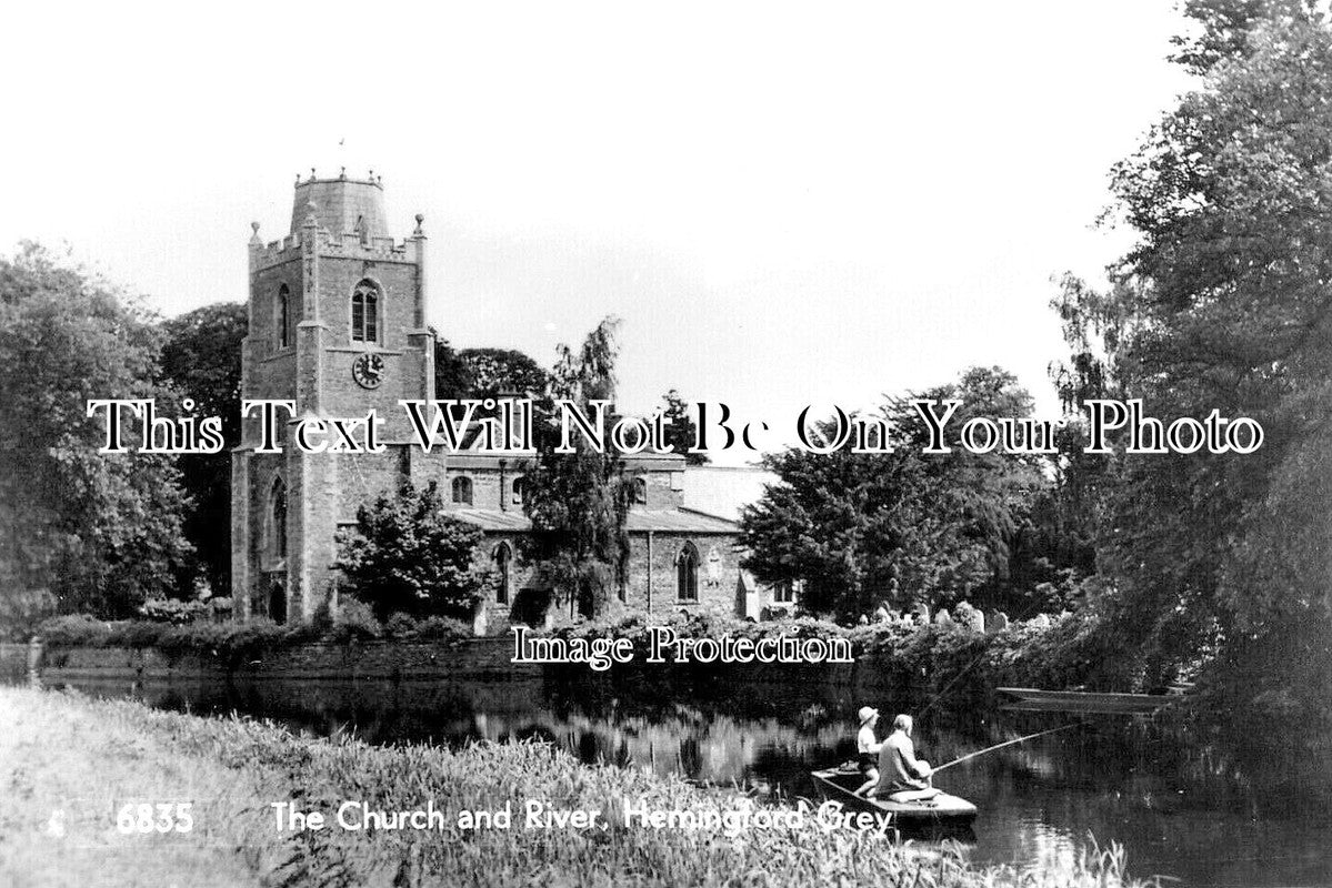 Hu 309 The Church & River, Hemingford Grey, Cambridgeshire JB Archive