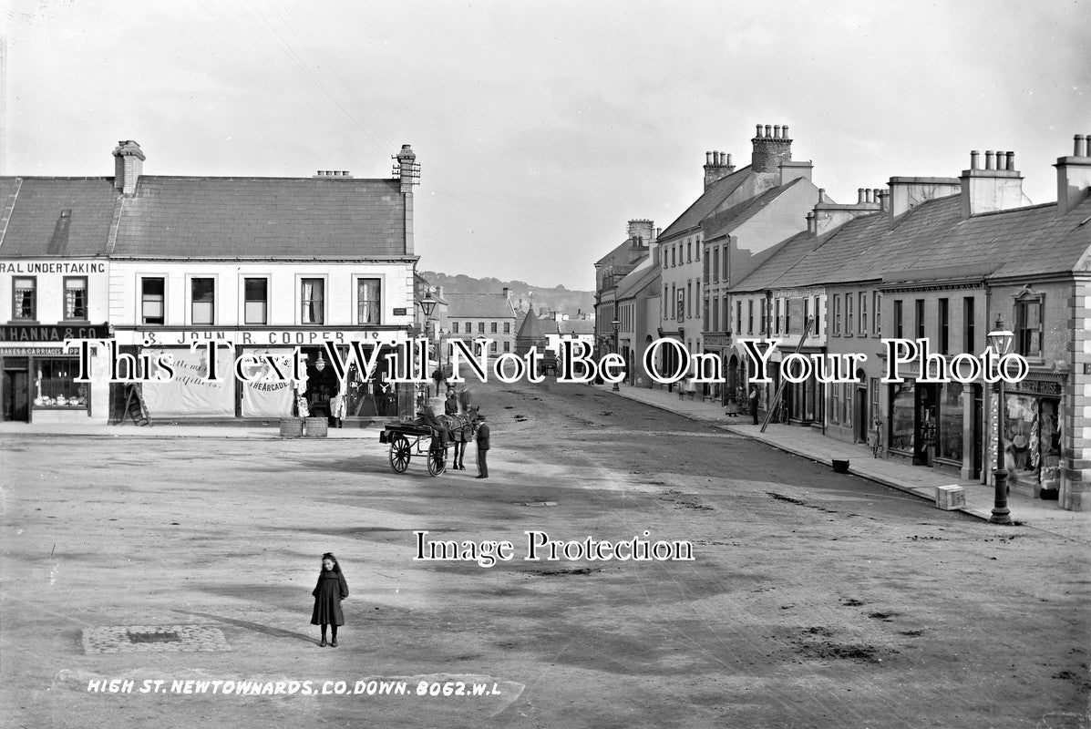 IE 55 - High Street, Newtownards, County Down, Ireland c1900