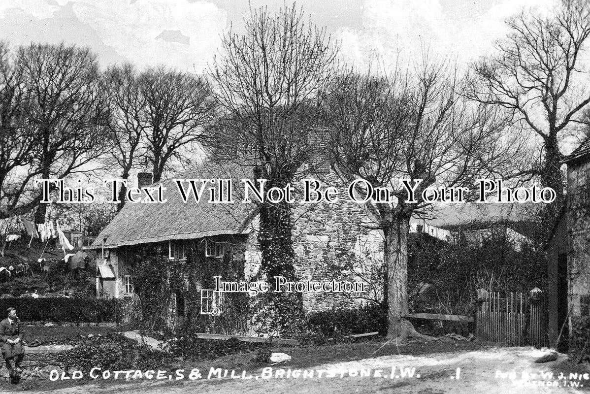 IO 1101 - Old Cottages & Mill, Brightstone Mill, Isle Of Wight c1927