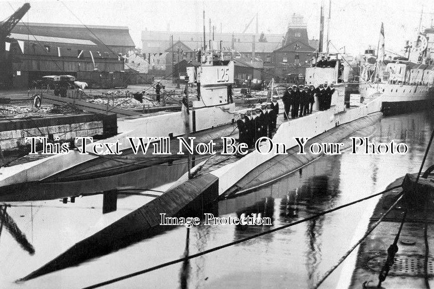 KE 1297 - Submarines At Chatham Dockyard, Kent