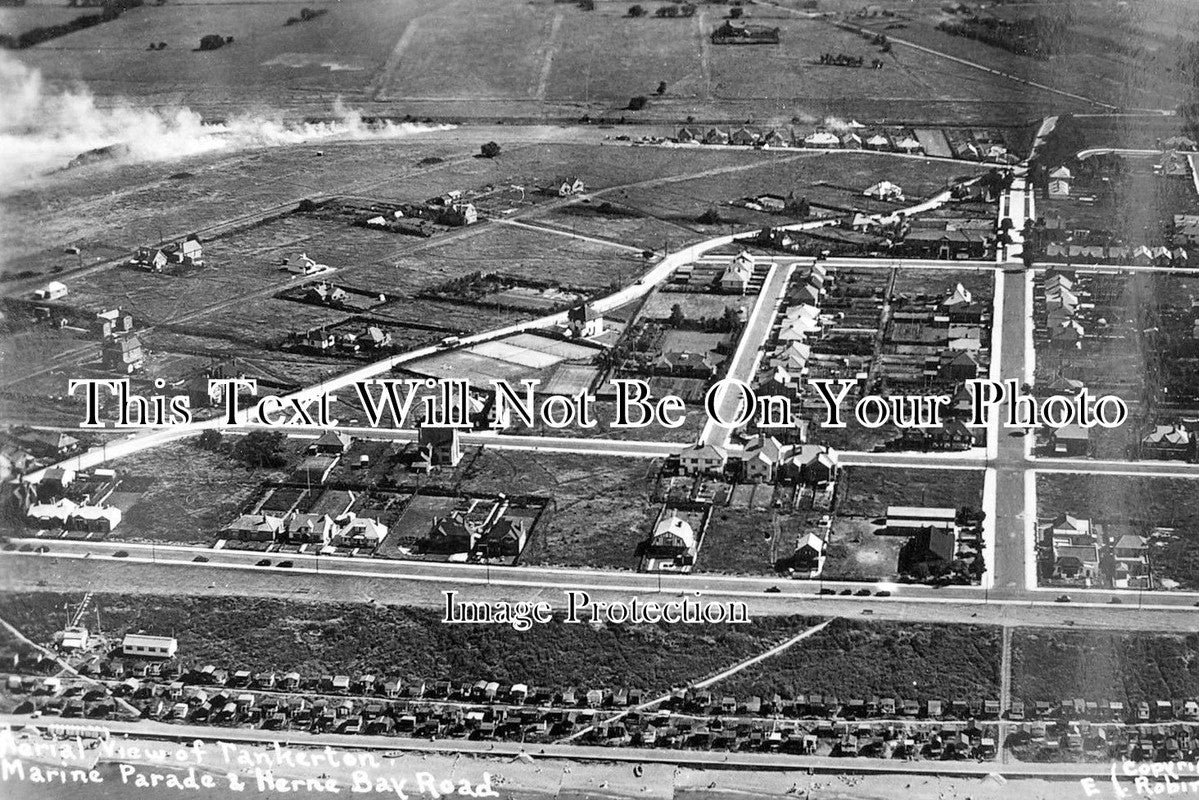 KE 1461 - Aerial View Of Marine Parade & Herne Bay Road, Tankerton, Kent