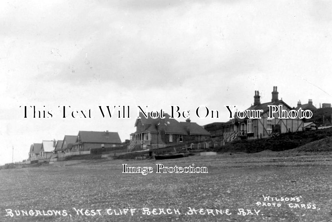 KE 1513 - Cliff Beach Bungalows, Herne Bay, Kent c1920