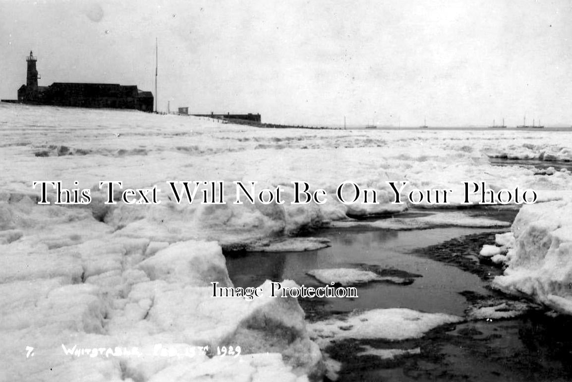 KE 1533 - Whitstable Lighthouse & Frozen Sea, Kent c1929