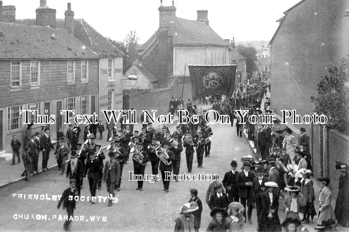 KE 1587 - Friendly Societys Church Parade, Wye, Kent