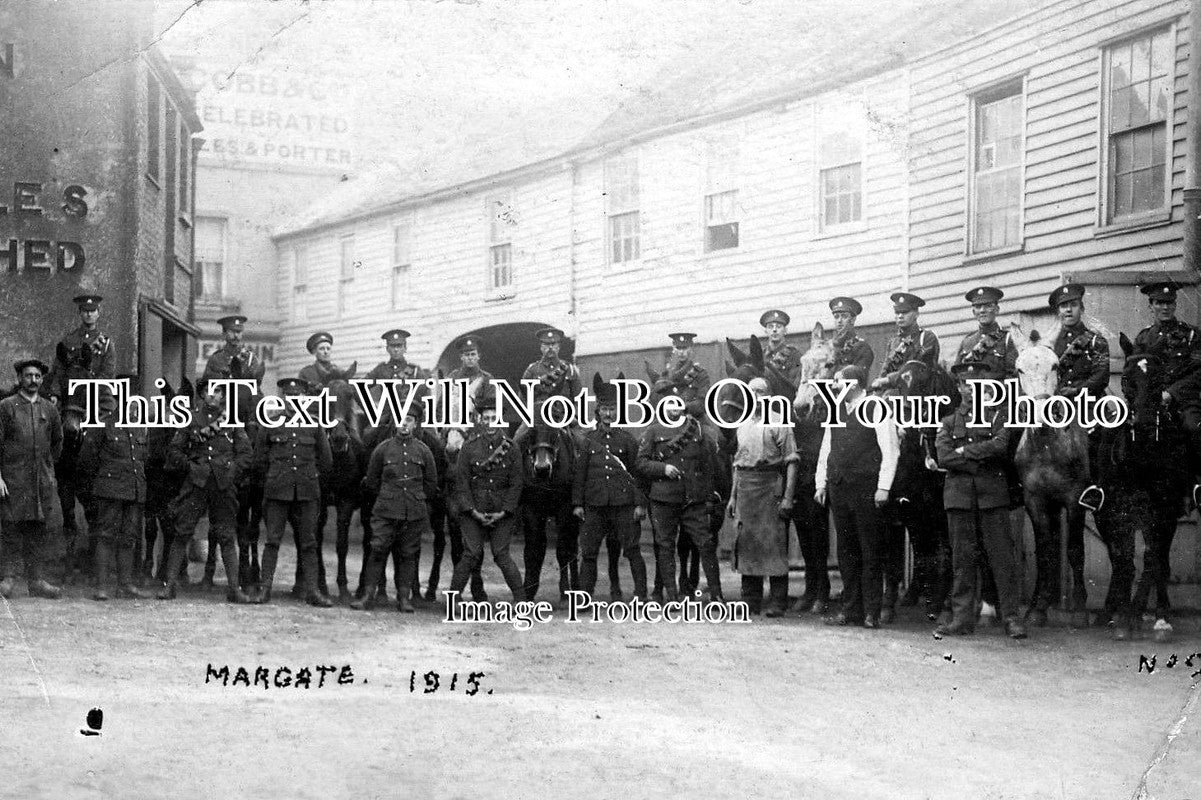 KE 1616 - Military ASC Soldiers, New Street, Margate, Kent 1915 WW1