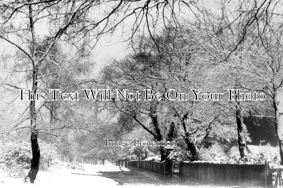 KE 1690 - Snow Scene, Chislehurst, Kent c1908