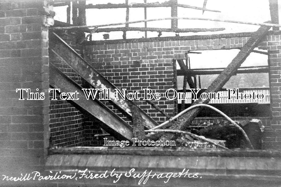 KE 1886 - Nevill Pavilion Fired By Suffragettes, Kent