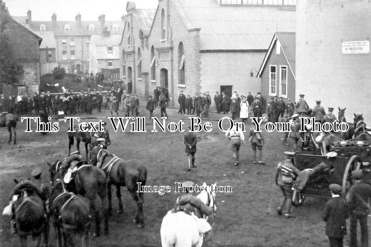 KE 1931 - RA Soldiers Leaving Folkestone Drill Hall For Lydd, Kent 1910
