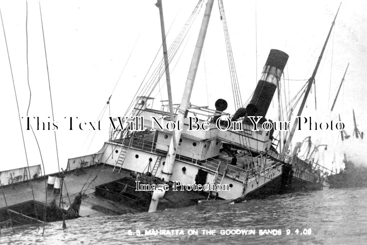 KE 2096 - SS Mahratta Shipwreck, Goodwin Sands, Kent 1909