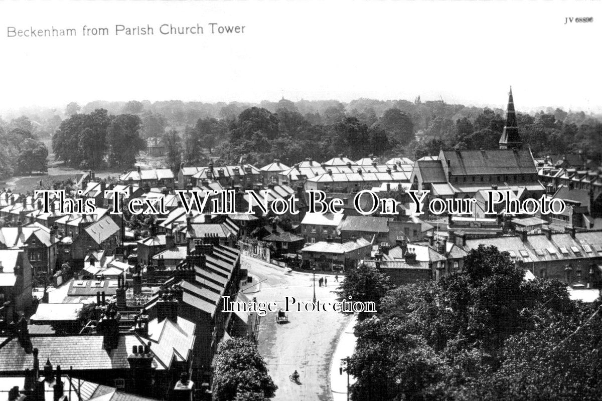 KE 2168 - Beckenham From Parish Church Tower, Kent
