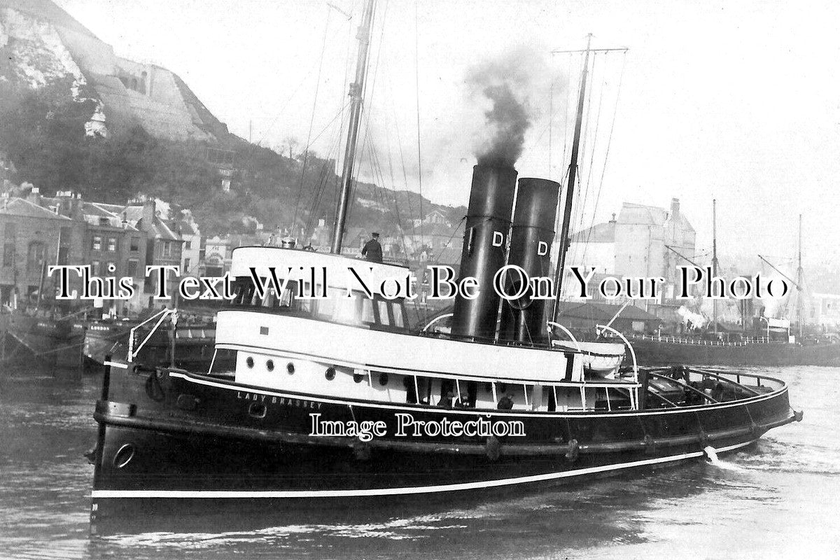 KE 2832 - Tug Boat Lady Brassey, Dover Harbour, Kent c1913