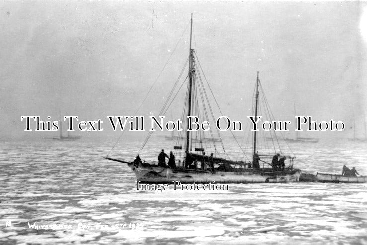 KE 2928 - Oyster Boat, Frozen Sea, Whitstable Bay, Kent 1929