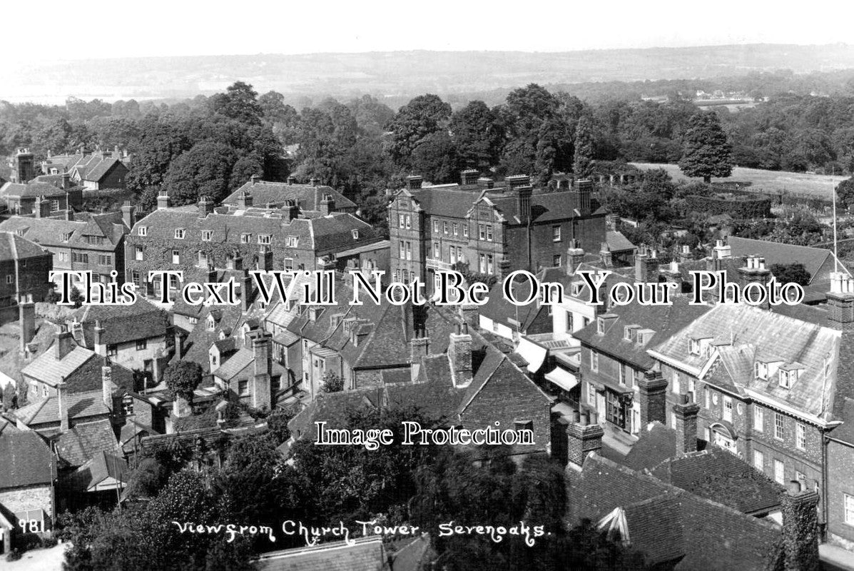 KE 3350 - View From Sevenoaks Church Tower, Kent
