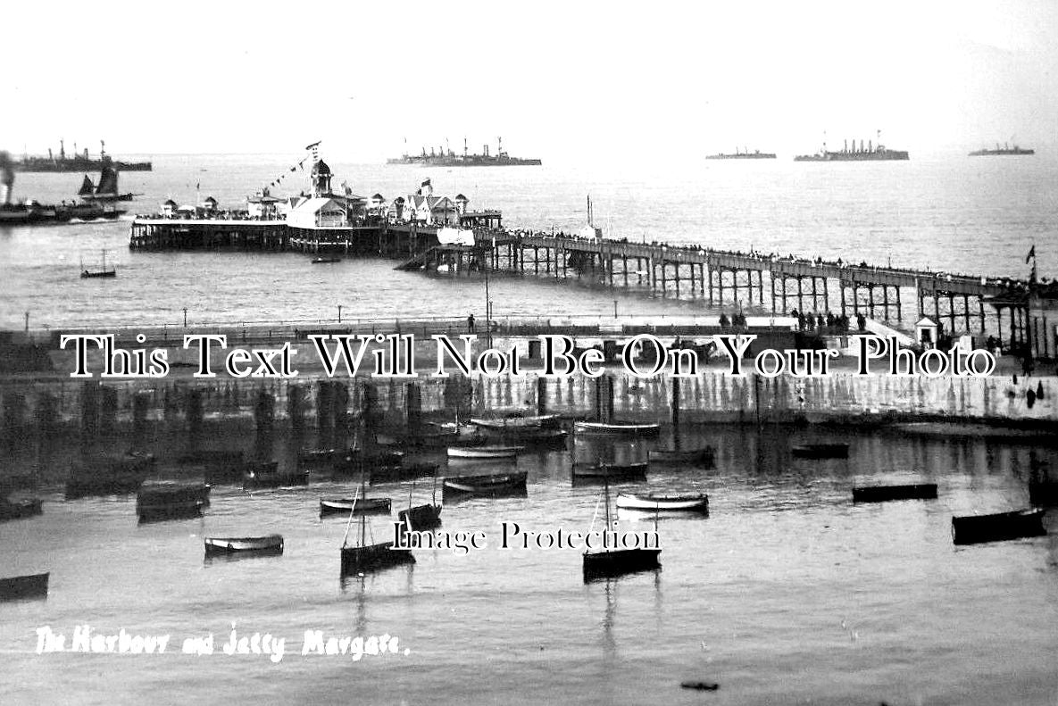KE 3388 - The Harbour & Jetty, Margate, Kent c1920