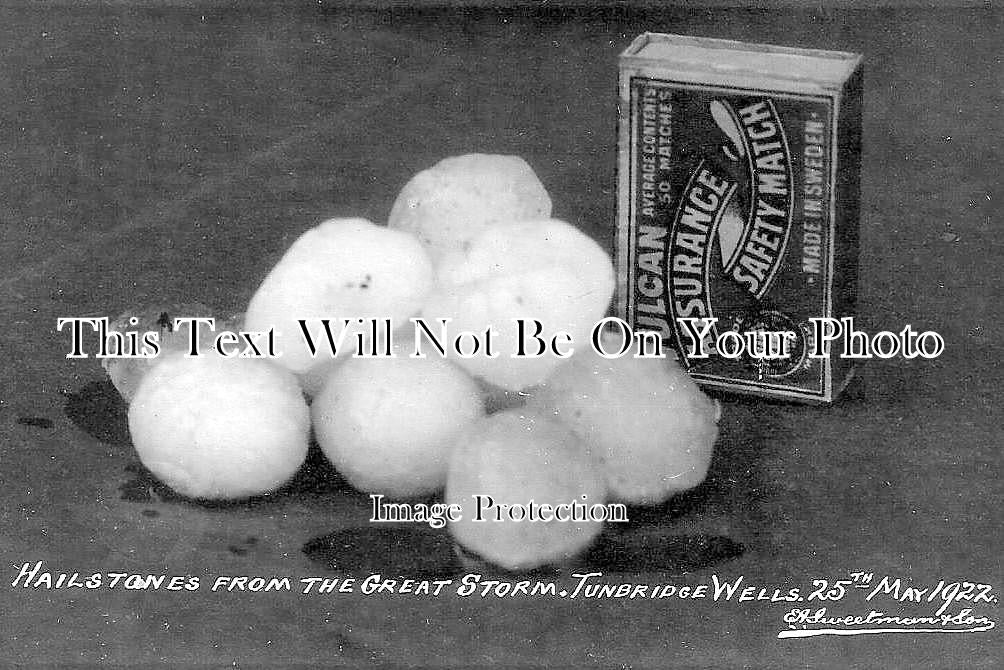 KE 3794 - Hailstones From Tunbridge Wells Great Storm, Kent 1922