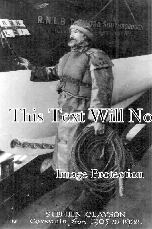 KE 4047 - Stephen Clayson Coxswain, Margate Lifeboat, Kent 1926