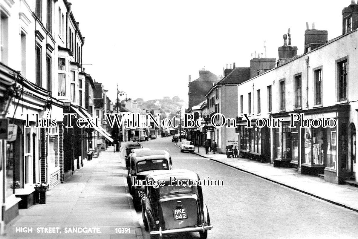 KE 4103 - High Street, Sandgate, Kent c1957
