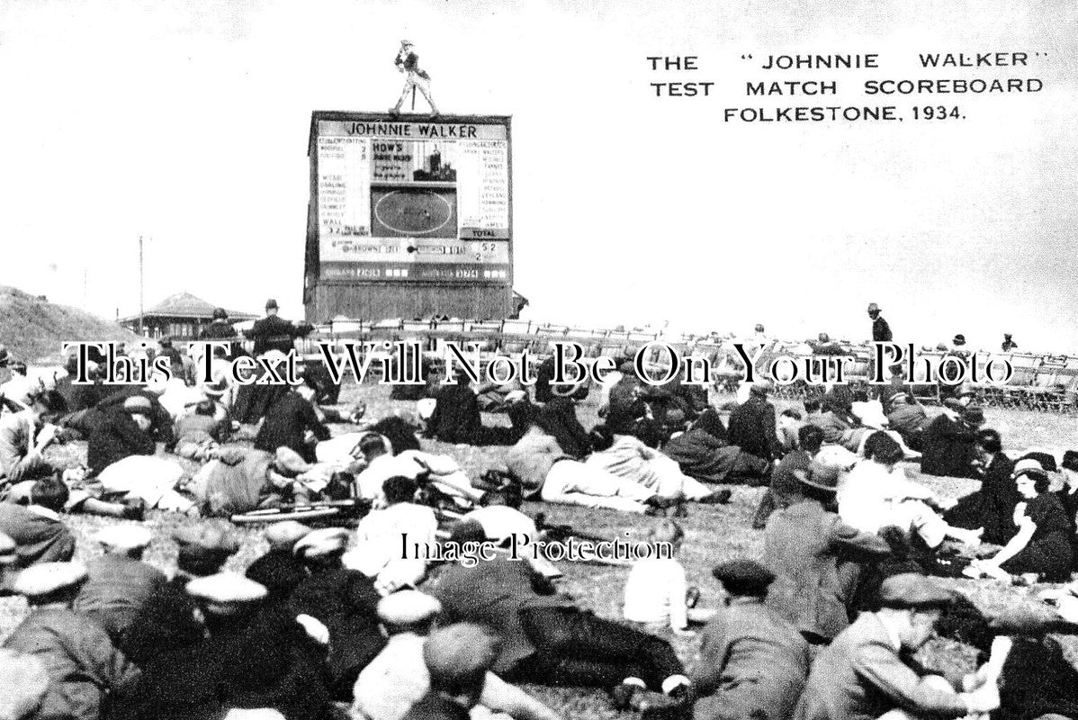 KE 4209 - The Johnnie Walker Test Match Scoreboard, Folkestone, Kent 1934