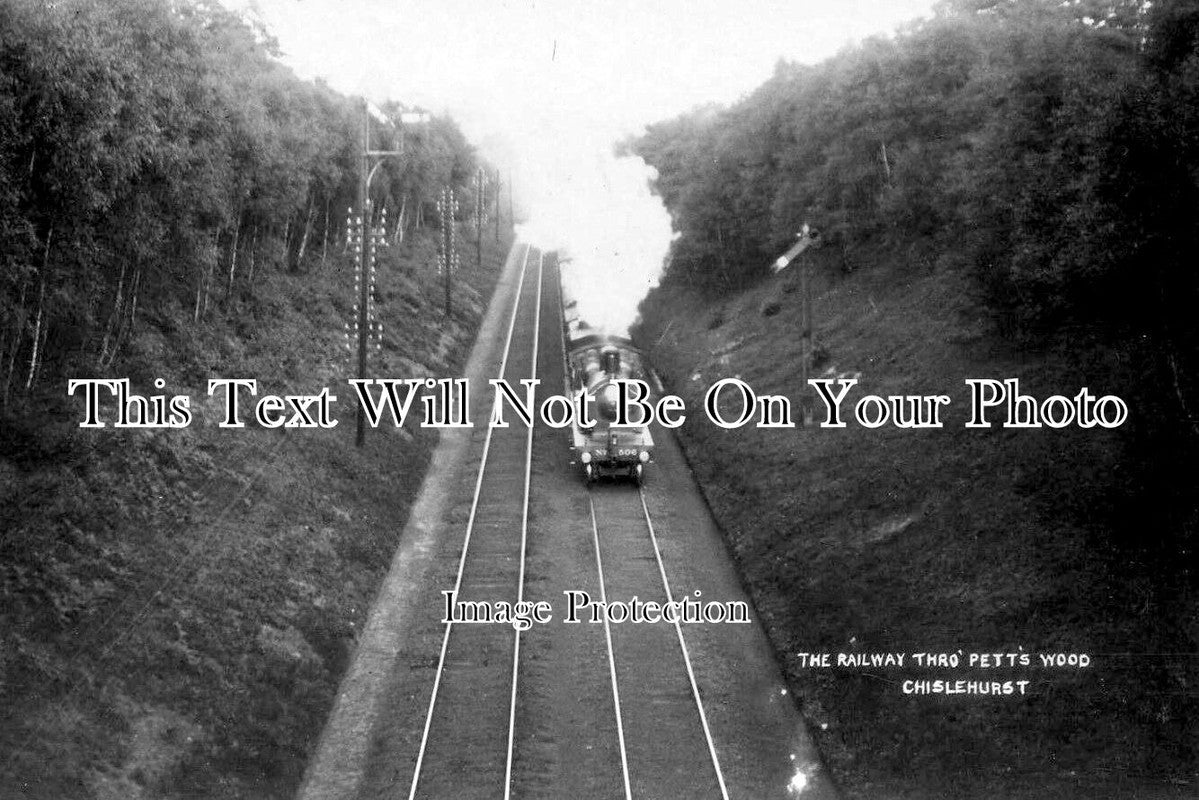 KE 4244 - The Railway Through Petts Wood, Chislehurst, Kent