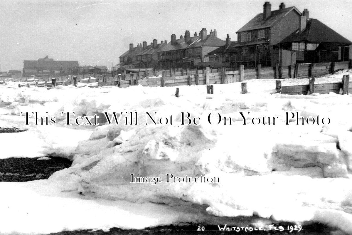 KE 4445 - Whitstable Frozen Sea, Kent 1929