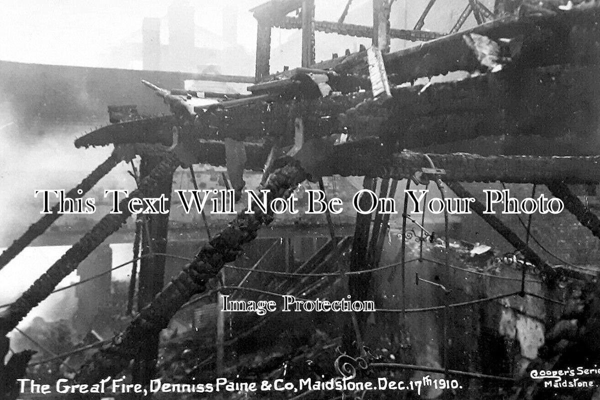 KE 5146 - The Great Fire, Denniss Paine & Co, Maidstone, Kent 1910