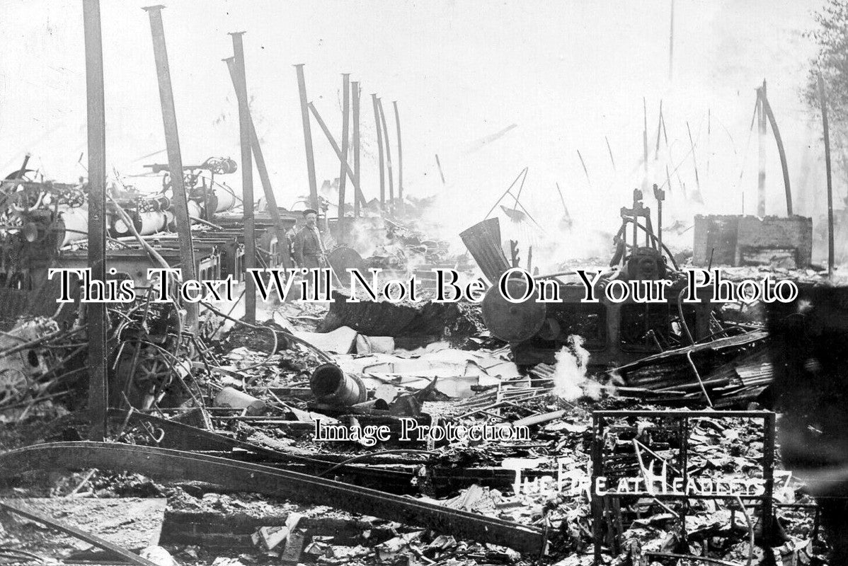 KE 5213 - The Fire At Headley Brothers Printers, Ashford, Kent c1906