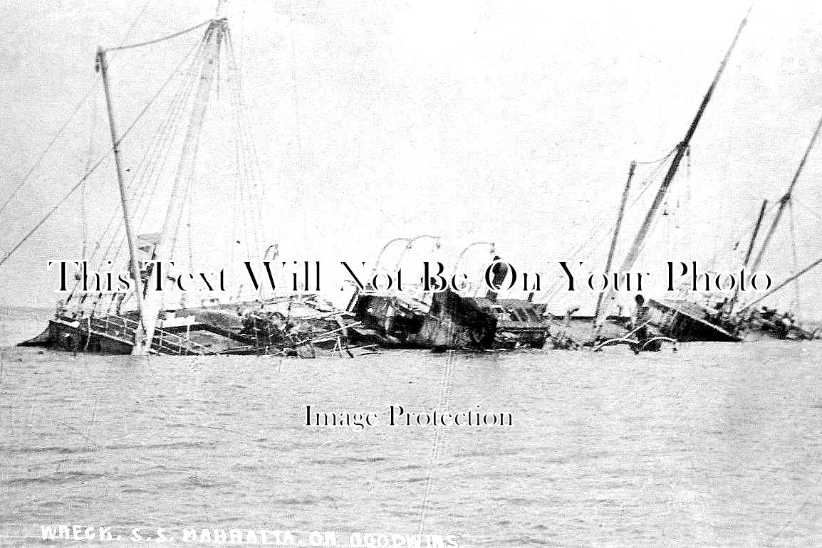 KE 5415 - Wreck of The SS Mahratta, Goodwins, Kent 1909