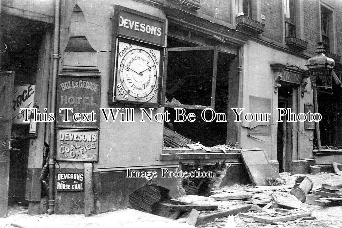 KE 5516 - Imperial Bazaar Zeppelin Raid, Albion Hill, Ramsgate, Kent 1915 WW1
