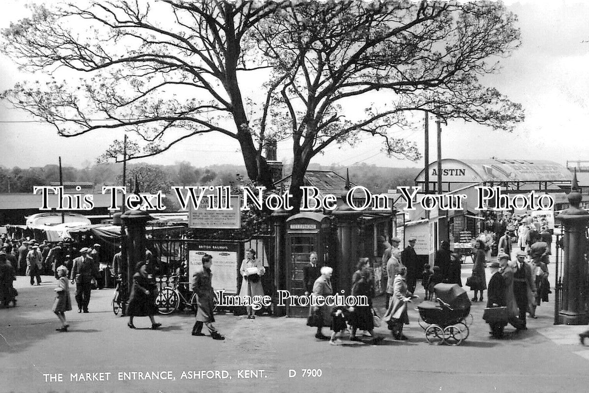 KE 5714 - The Market Entrance, Ashford, Kent c1961