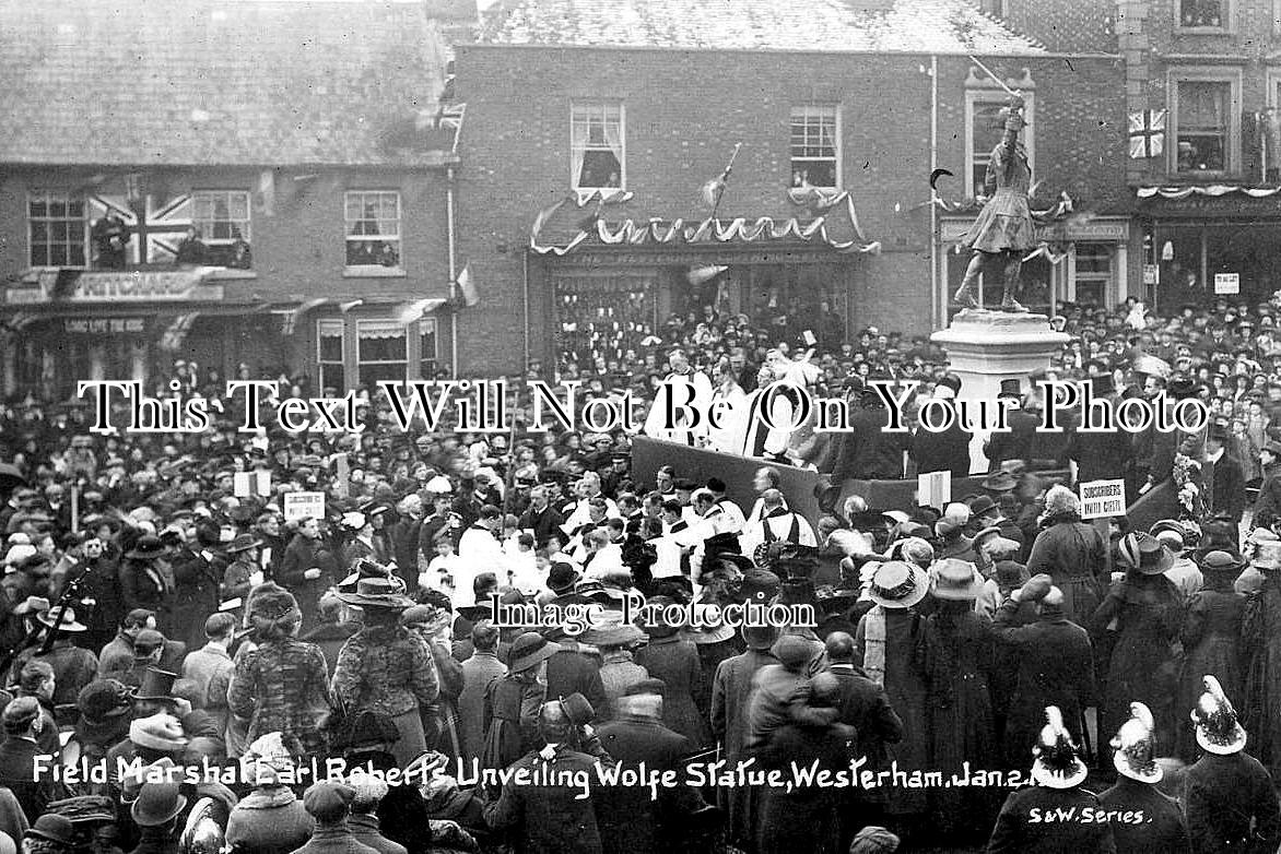 KE 6096 - Field Marshal Earl Roberts, Wolfe Statue, Westerham, Kent 1911