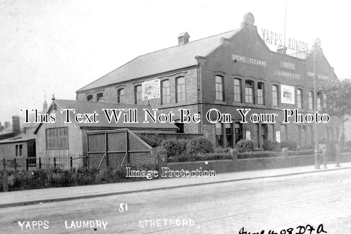 LA 2411 - Yapps Laundry, Stretford, Manchester, Lancashire c1908