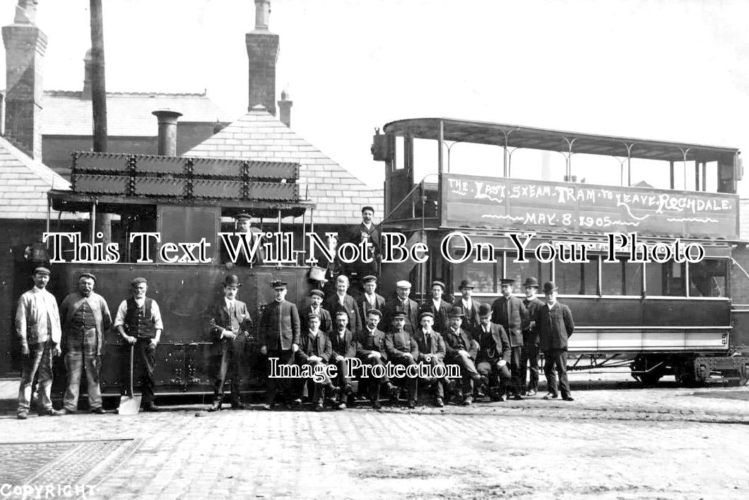 LA 2527 - Last Tram To Leave Rochdale, Littleborough, Lancashire c1905