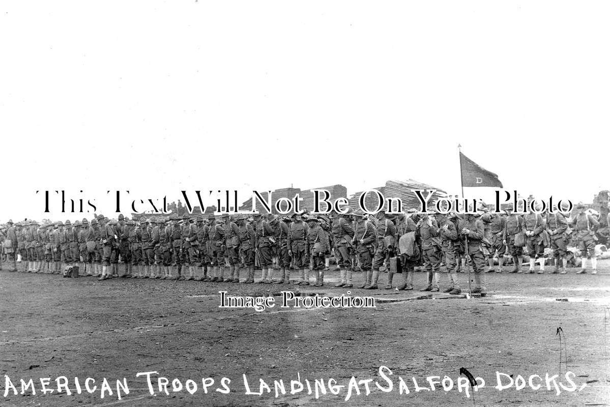 LA 2606 - Landing Of American Troops, Salford Docks, Lancashire 1918