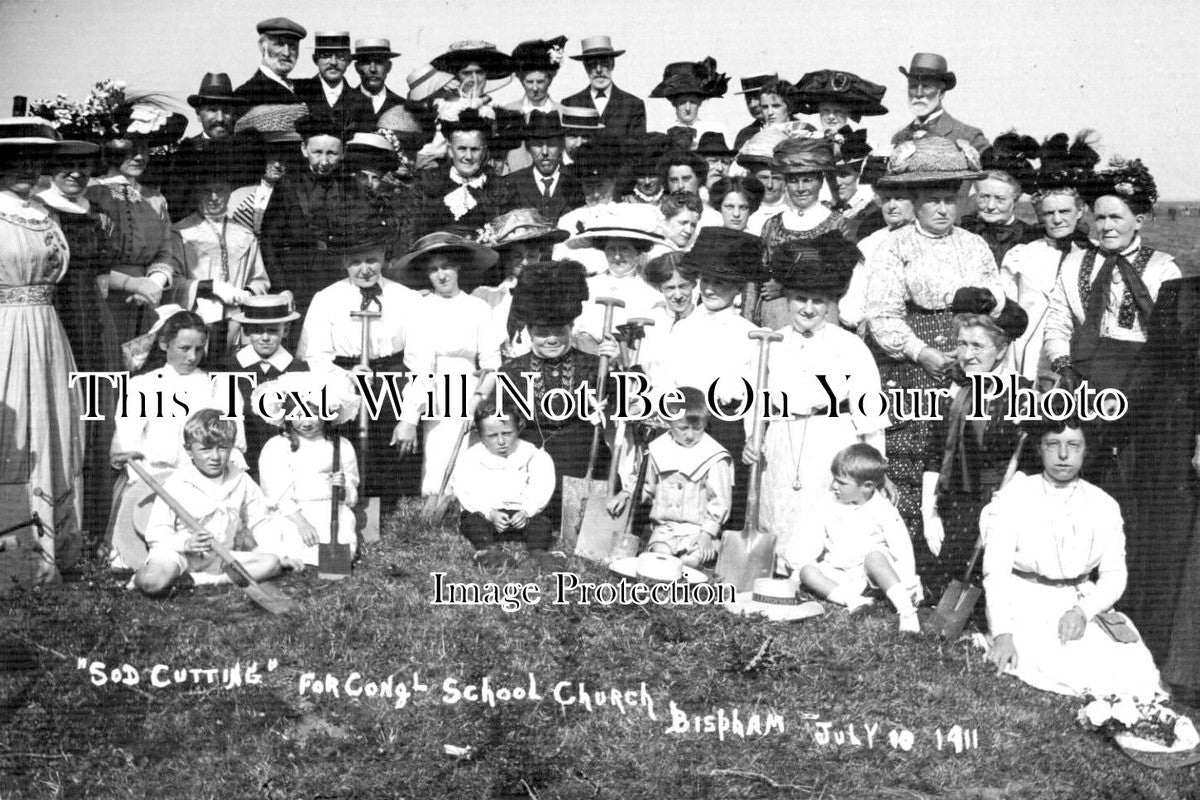 LA 3397 - Bispham Congregational School Church Sod Cutting, Lancashire