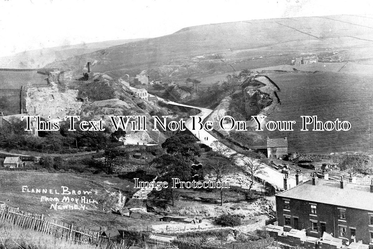 LA 3444 - Flannel Brow From Moy Hill, Newhey, Lancashire c1911