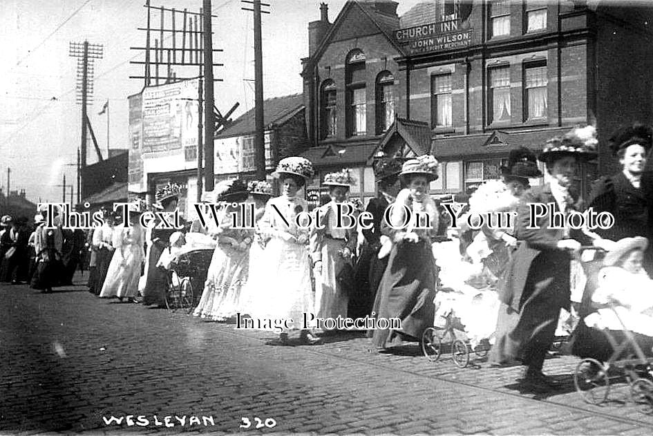 LA 3619 - Wesleyan Church Parade, Failsworth, Lancashire c1908