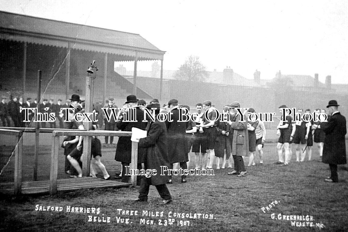 LA 3661 - Salford Harriers Atletics, Belle Vue, Lancashire c1907