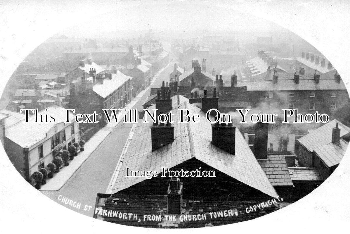 LA 3667 - Church Street From Church Tower, Farnworth, Lancashire