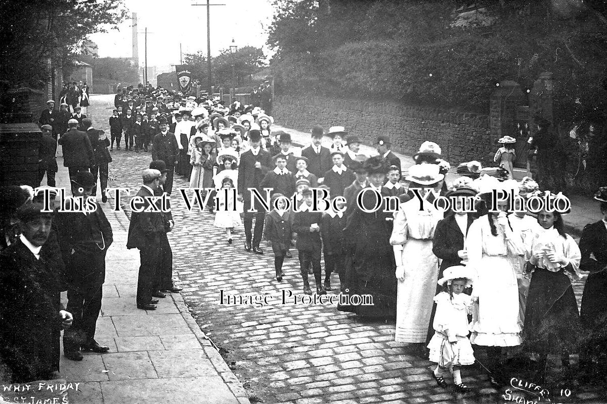 LA 3694 - Whit Friday Parade St James, Oldham Shaw, Lancashire