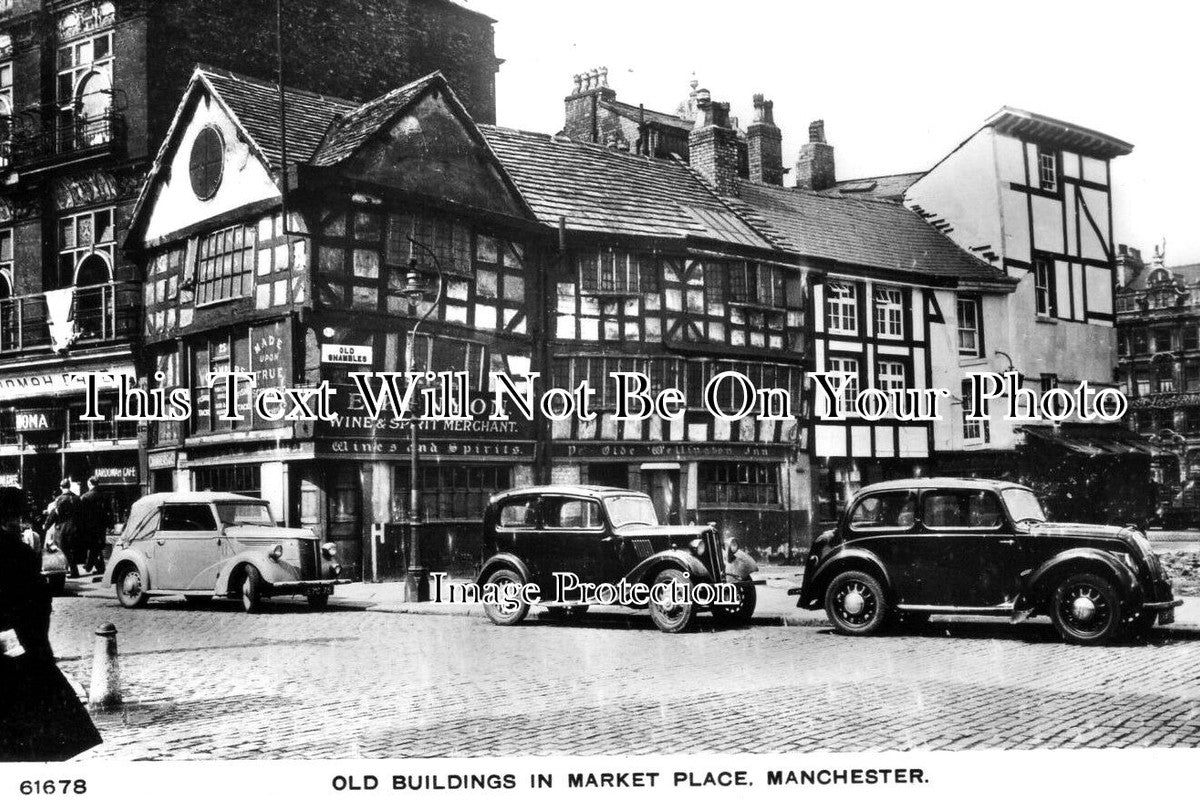 LA 4511 - Old Buildings In Market Place, Manchester, Lancashire